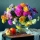 Calendar cu imagini Bouquets, 31.5 x 48 cm, 12 file, 2026